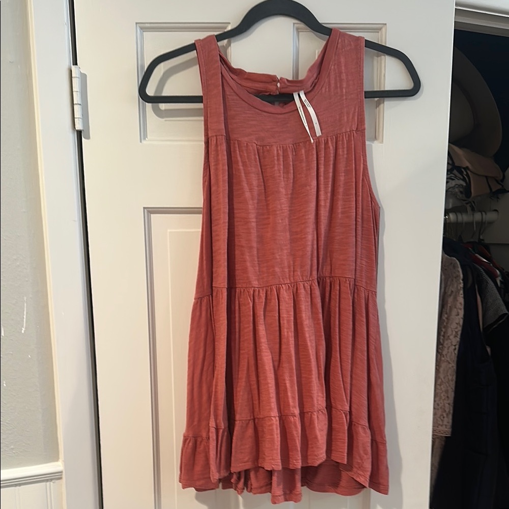Anthropologie Sleeveless Coral Top